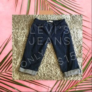 Levi’s Dark Denim Cuffed Jeans